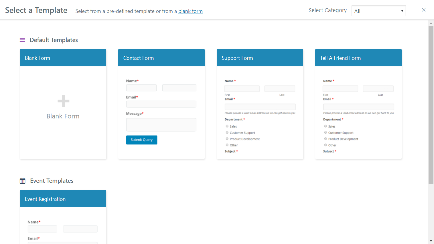 Adding a New Form | weForms Pro