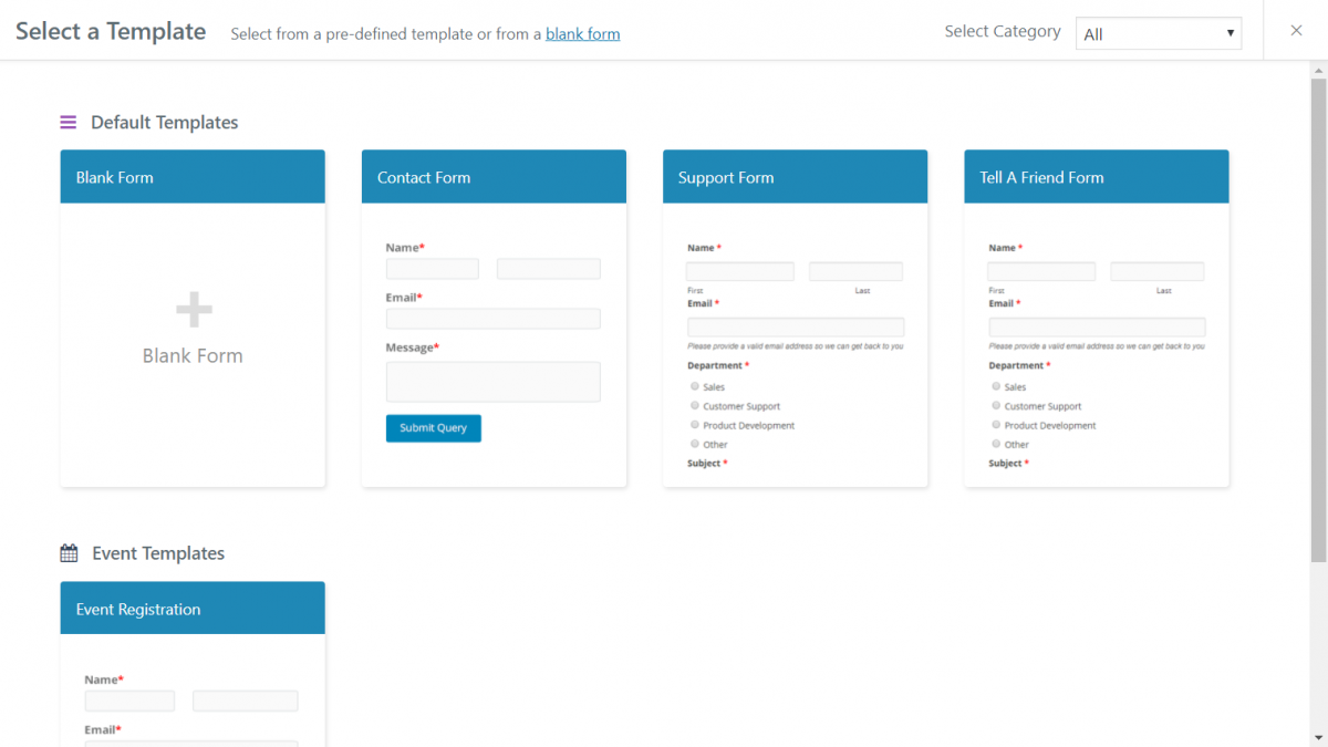 Form Templates | weForms Pro