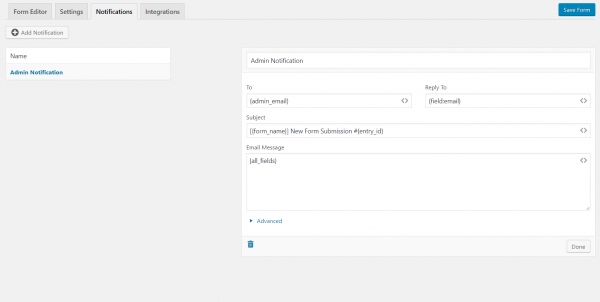 WordPress Contact Form Email Settings | weForms Pro