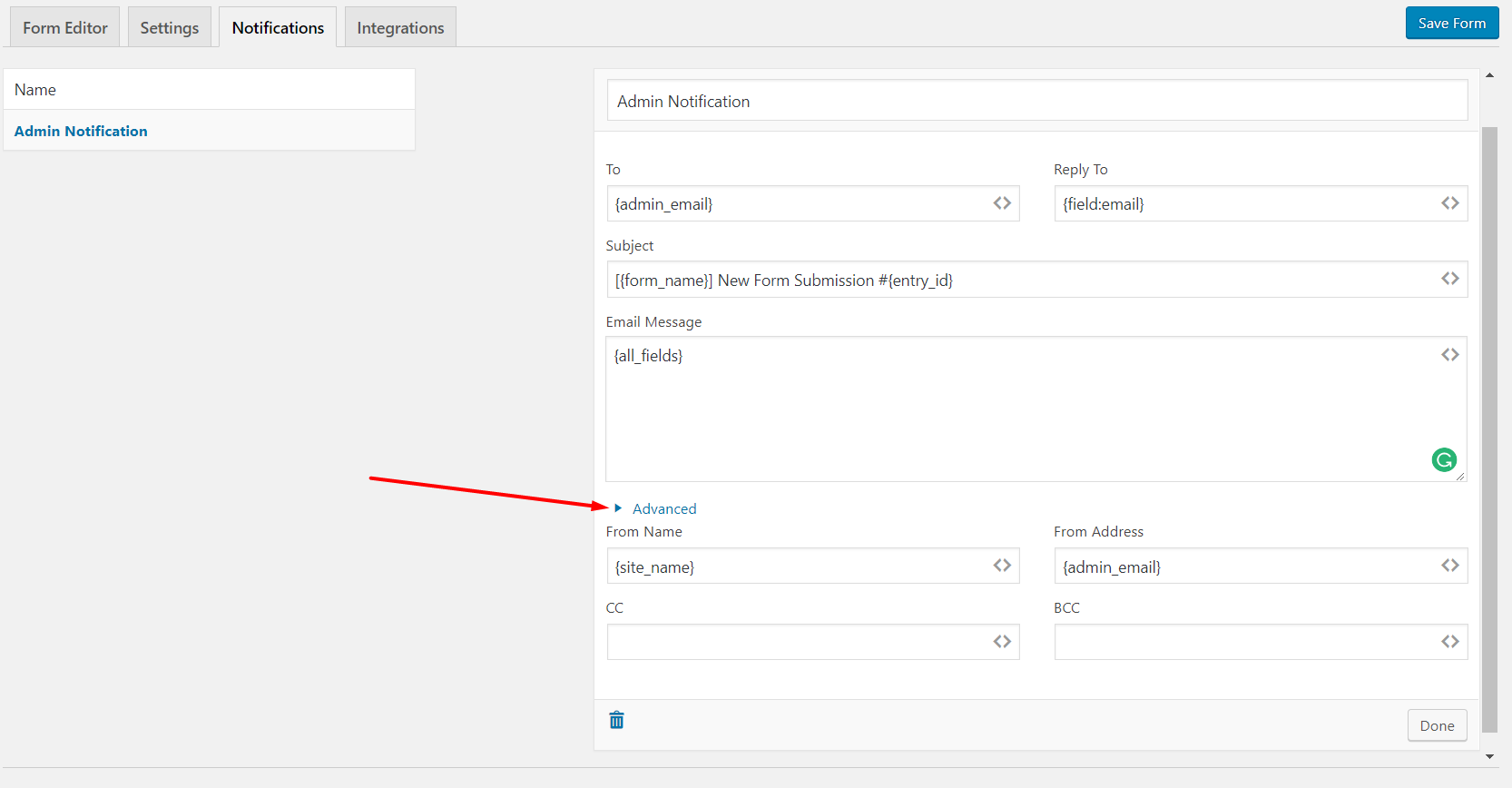 WordPress Contact Form Email Settings | weForms Pro