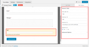 Numeric Field | weForms Pro