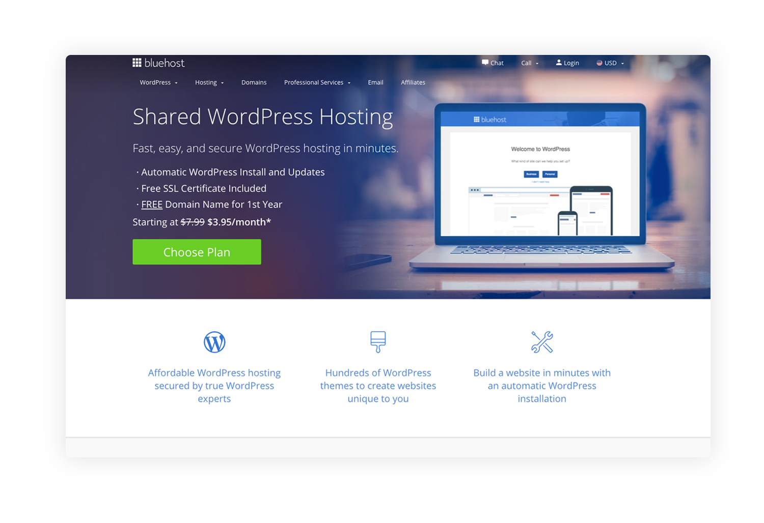 Bluehost is one of the best web hosting companies