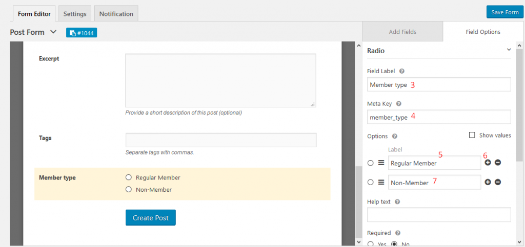 Enable settings with your field to use with conditional logic